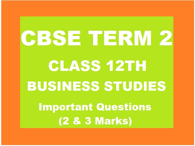 CBSE Business Studies Class 12